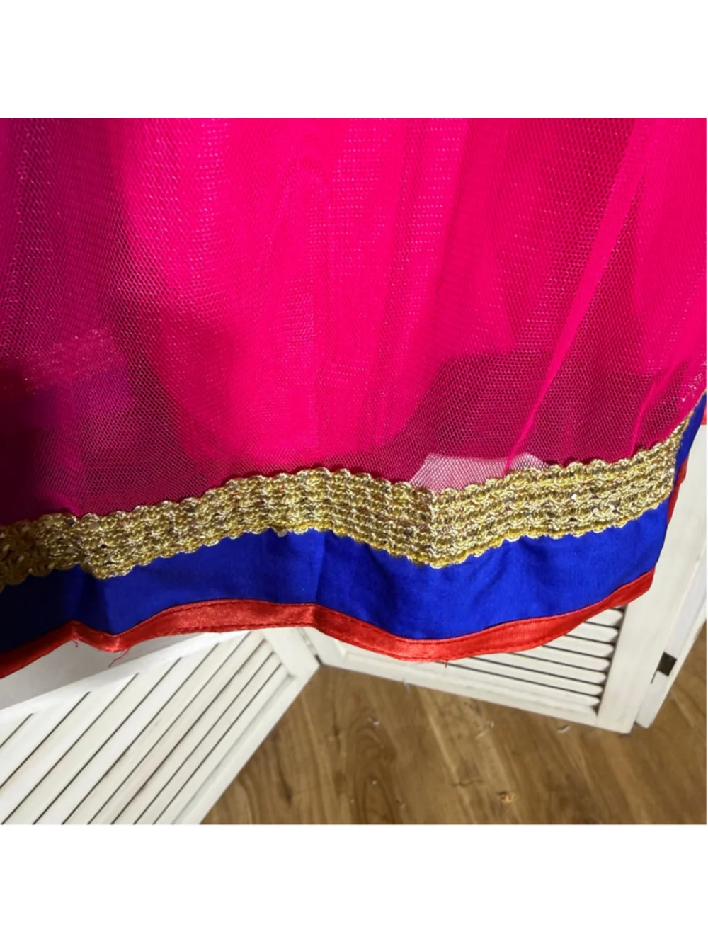 Vintage Ararkali Dress blue and magenta child's costume Disney princess Jasmin M